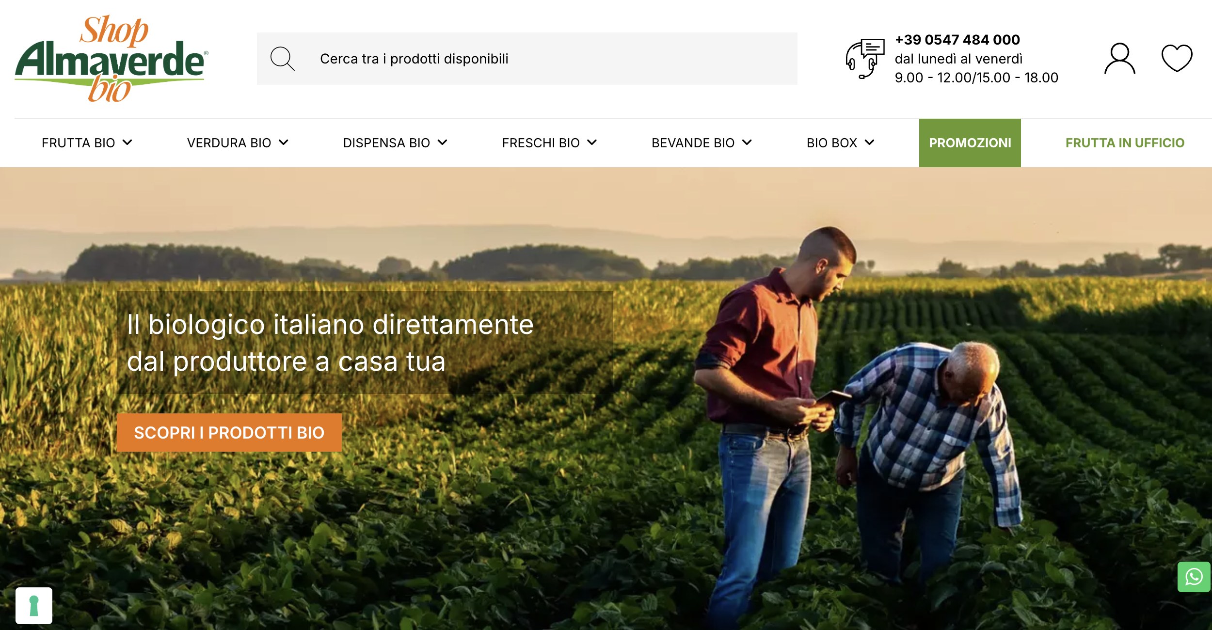 Schermate del progetto Almaverde Bio