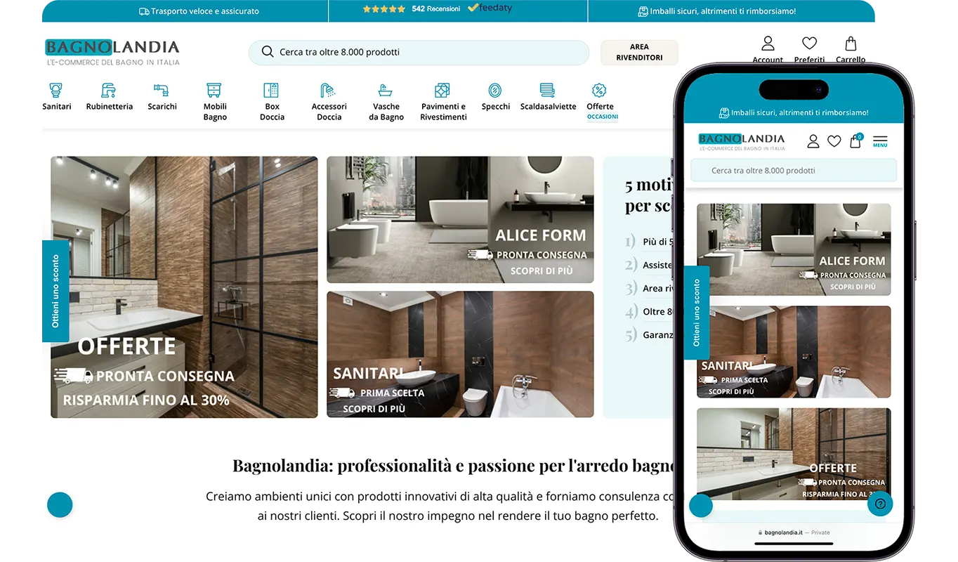 Schermate del progetto Bagnolandia