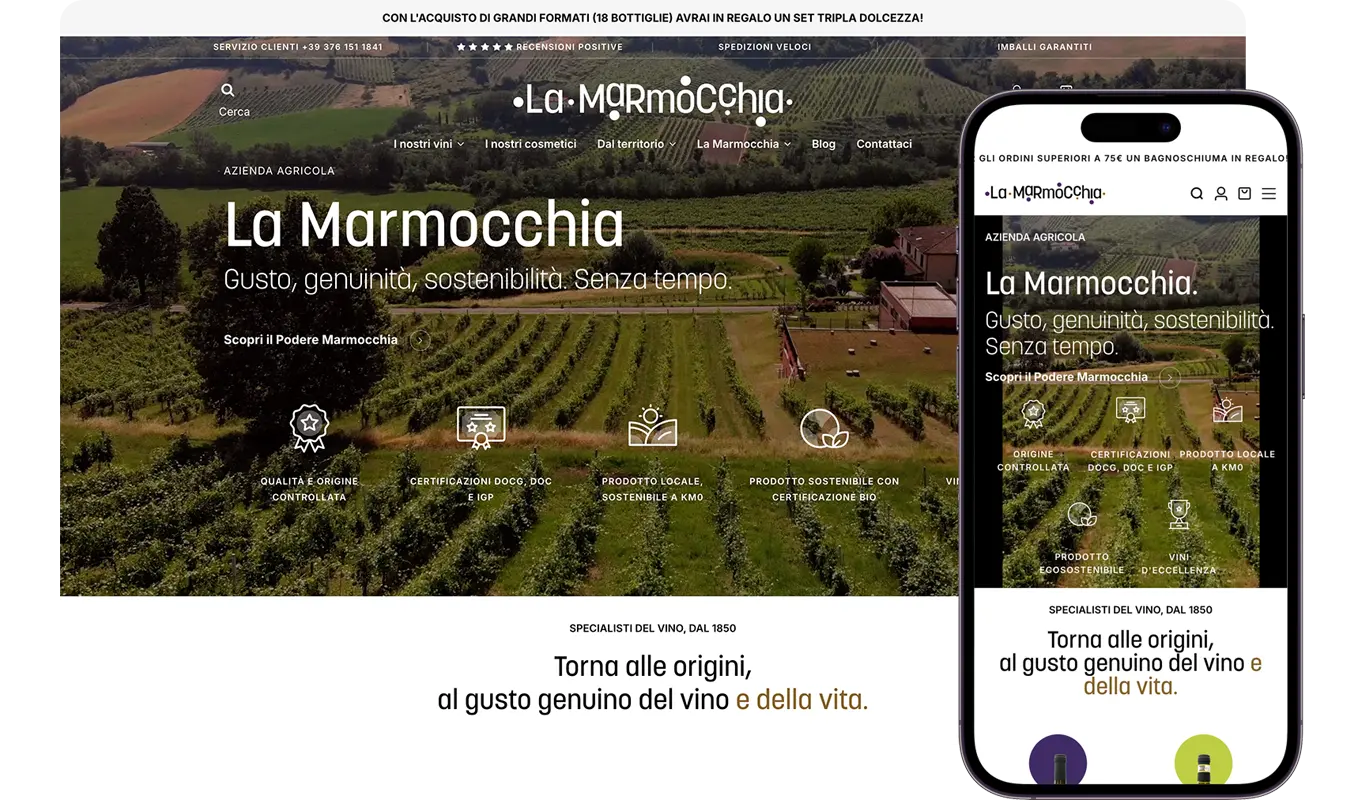 Schermata del negozio La Marmocchia
