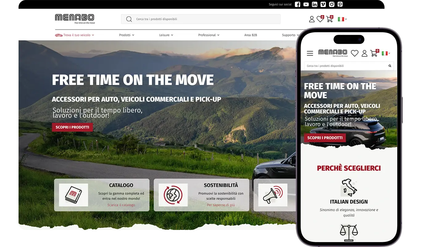 Schermate del progetto F.lli Menabò